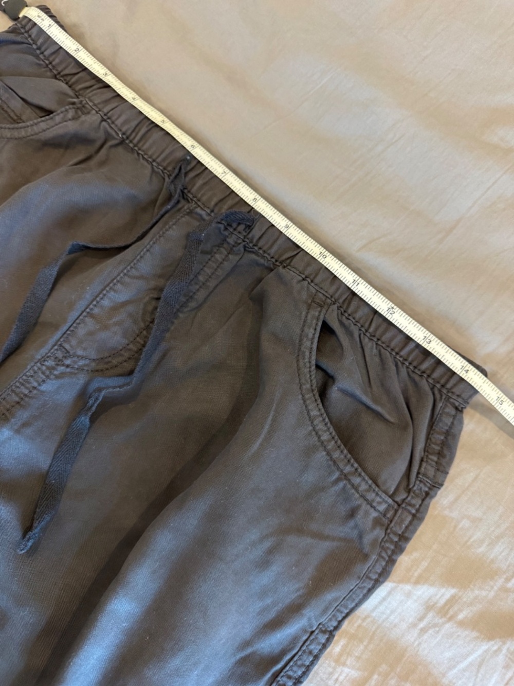 Aeropostale Grey Low Rise Wide Leg Tencel Drawstring Pants S - Picture 6 of 7